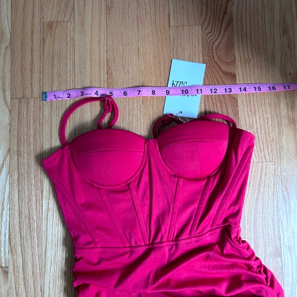 NWT Red Corset Mini Dress xs! - Picture 10 of 11